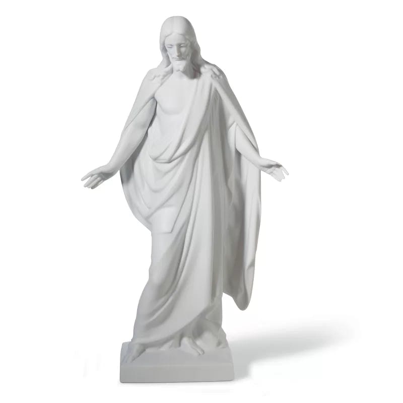 Matte White Porcelain Christ Statue for Valentine's Day