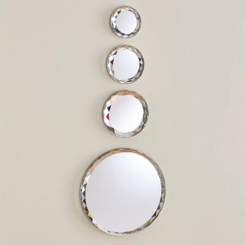 Aurelia Brass and Crystal 6.5'' Circular Wall Mirror