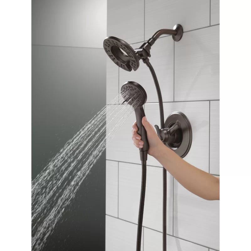 Modern Venetian Bronze Handheld Multi-Function Shower Set with Dual Handles