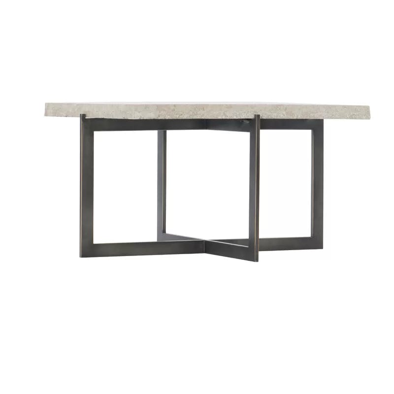 Transitional Rectangular Cocktail Table with Brown/White Storage