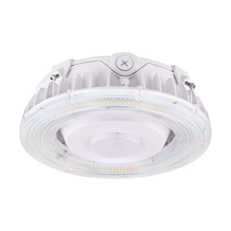 Sleek 10'' White Aluminum LED Canopy Light with Adjustable Color Temperature