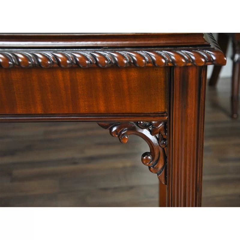 Elevated Niagara Solid Mahogany Bar Cabinet with Hand Carved Details
