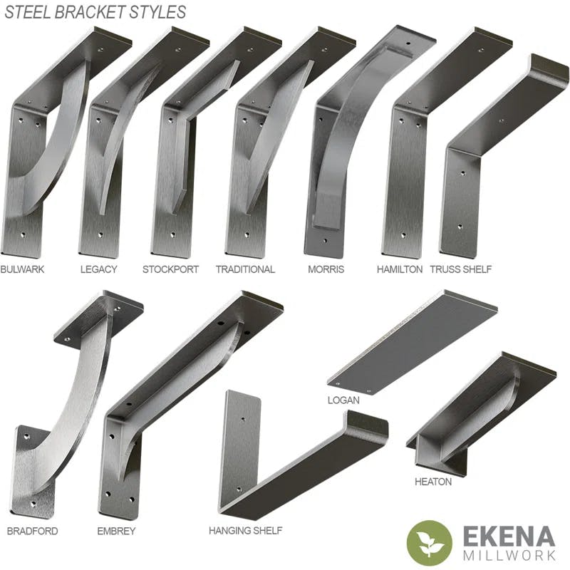 Ekena 7"H Stainless Steel Urban Shelf Bracket