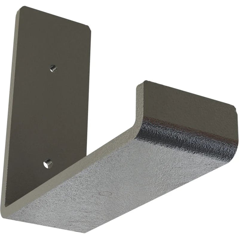Hammered Gray Steel 2x6-inch Urban Industrial Shelf Bracket