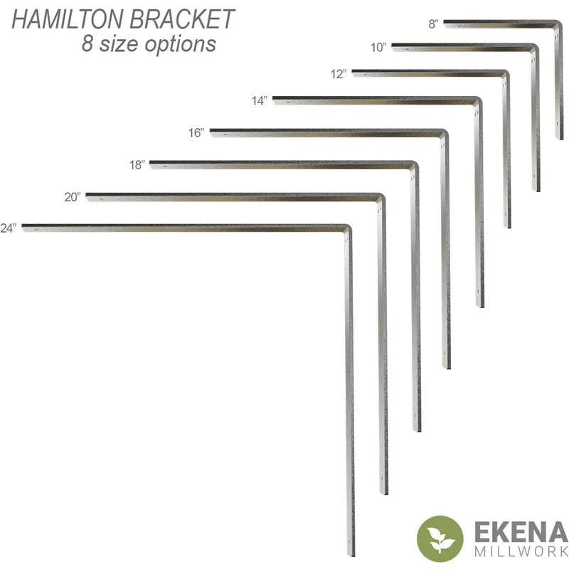 Hamilton Steel 2'' x 12'' Hammered Copper Shelf Bracket