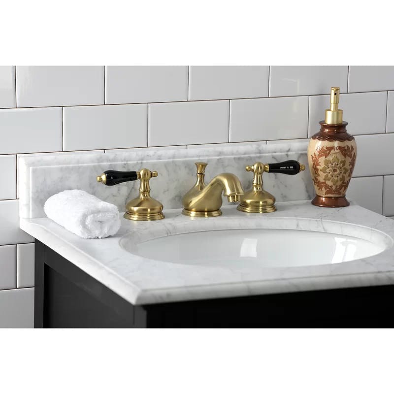 Duchess Traditional Brushed Brass Widespread Bathroom Faucet