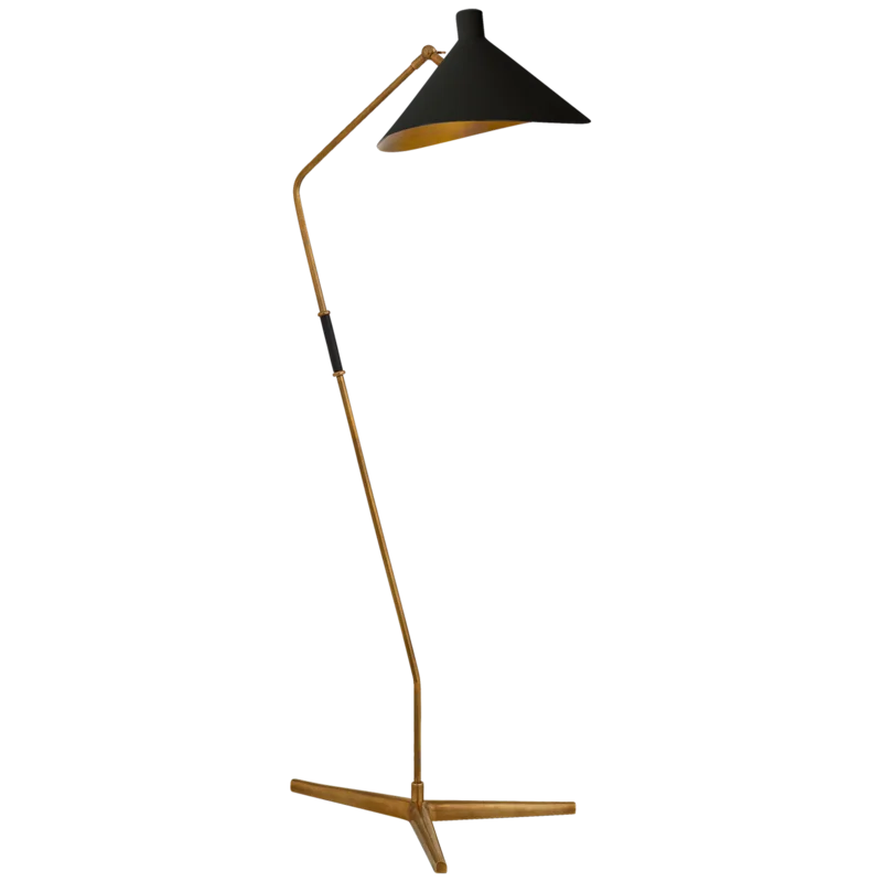 Edison Black Adjustable Outdoor Task Floor Lamp 55.25"