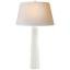 Chapman Edison Fluted Outdoor Table Lamp in Plaster White