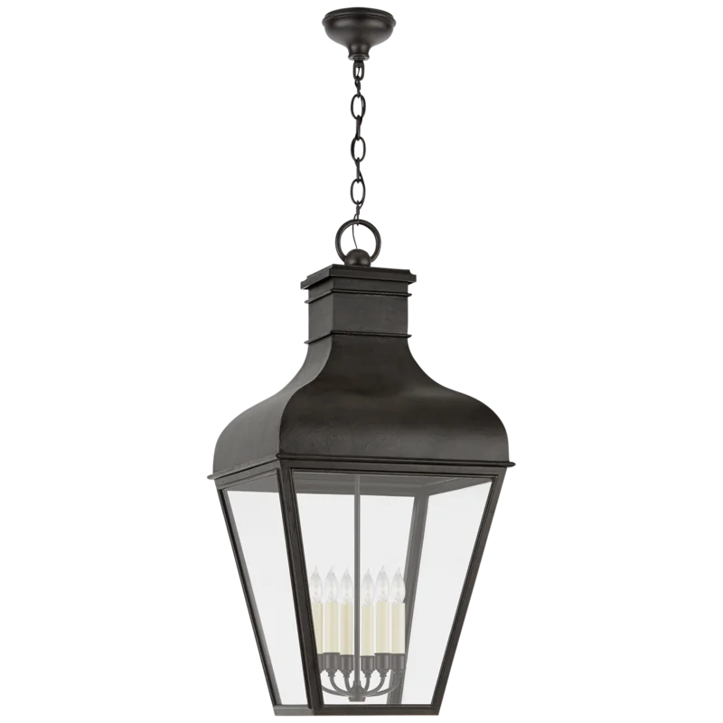 Fremont Elegance 45" French Rust LED Indoor/Outdoor Hanging Lantern