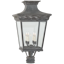 Elsinore Traditional Weathered Zinc Outdoor Post Light with Clear Glass