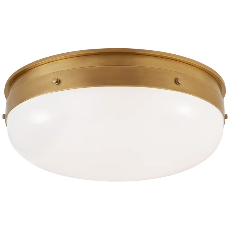 Hicks 6" Globe LED Flush Mount in Hand-Rubbed Antique Brass