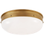 Hicks 6" Globe LED Flush Mount in Hand-Rubbed Antique Brass