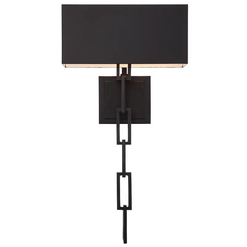 Matte Black & White Dual Light Steel Sconce with Dimmable Feature