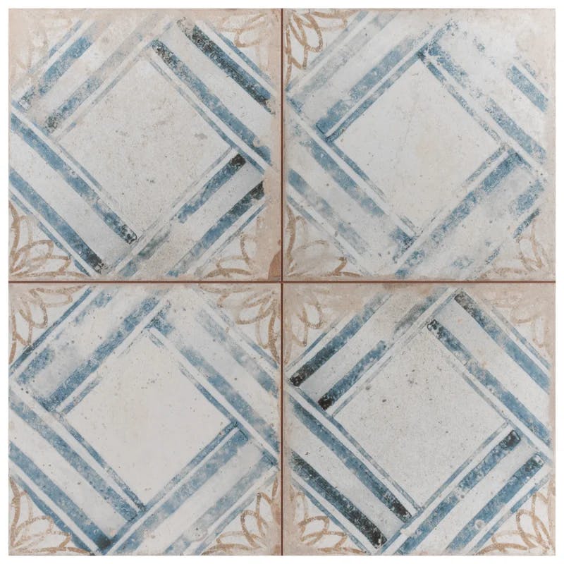 Kings Root 18" x 18" Beige Transitional Ceramic Tile