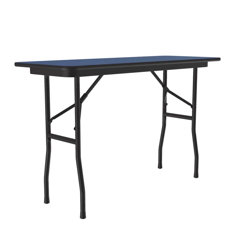 Scratch-Resistant Blue Laminate Folding Table 48'' x 18''