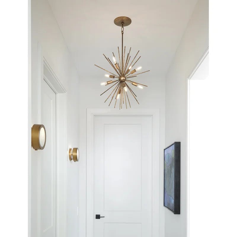 Heritage Brass Dimmable Sconce with Etched Opal Glass