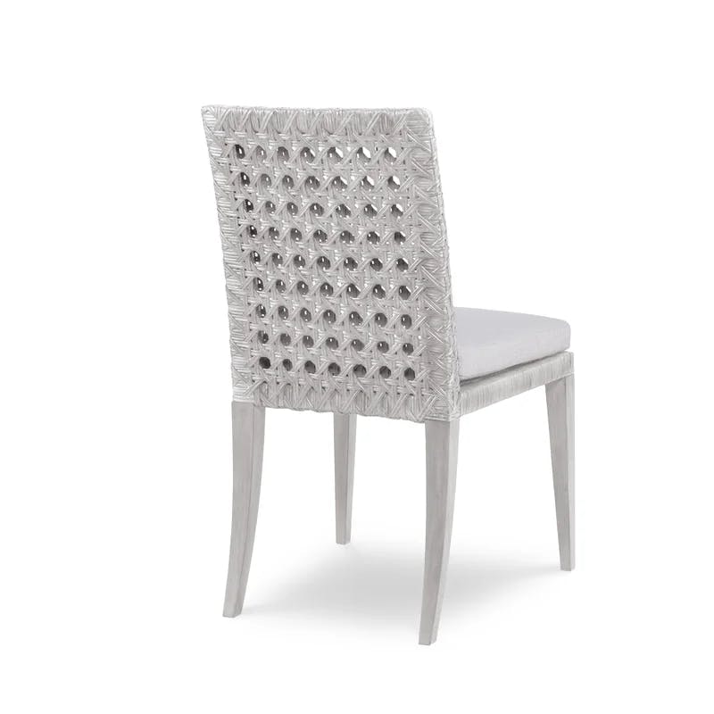 Litchfield Peninsula Flax Upholstered Dining Side Chair with Cane Back