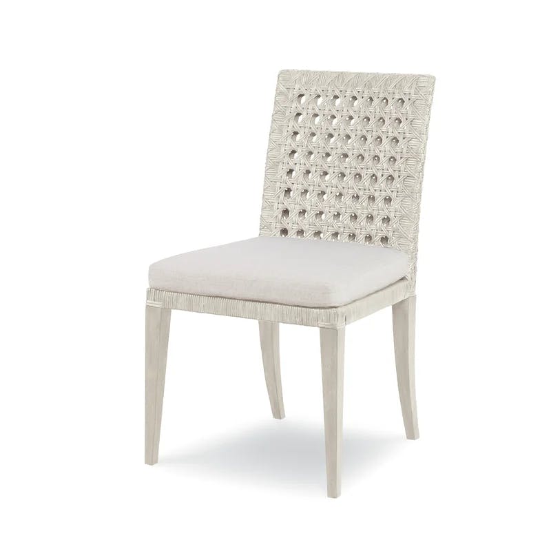 Litchfield Peninsula Flax Upholstered Dining Side Chair with Cane Back