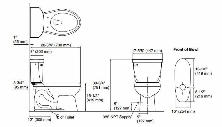 Memoirs Stately Comfort Height Elongated High-Efficiency Toilet in Biscuit