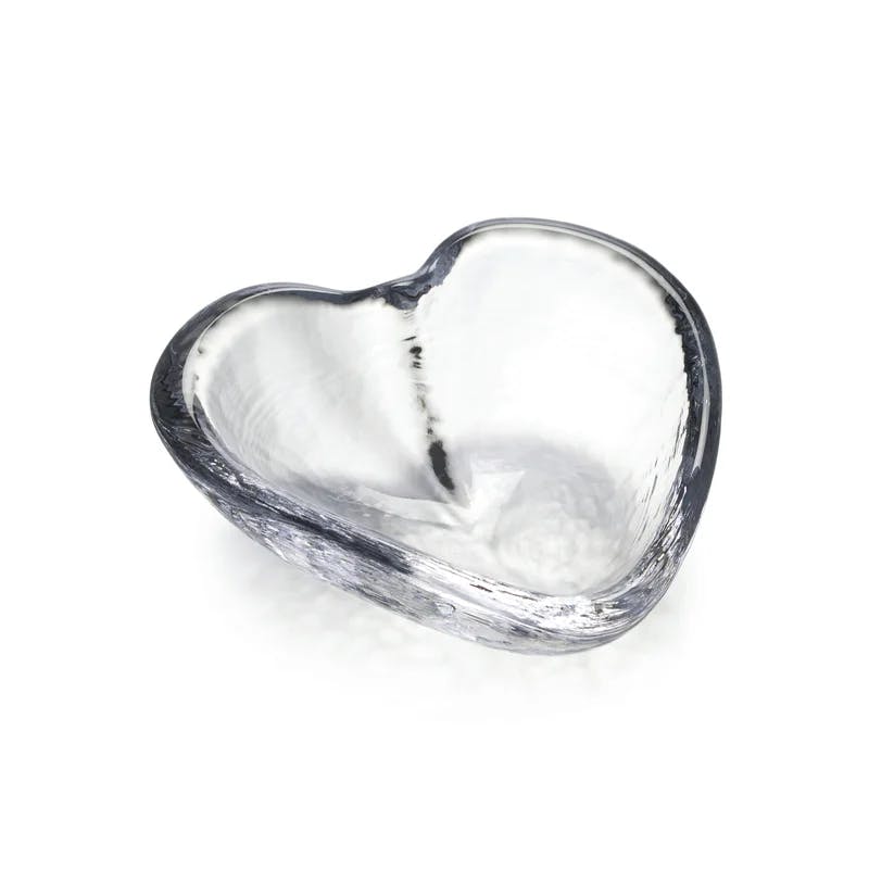 Handmade 6oz Glass Heart-Shaped Dessert Bowl