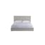 Transitional Gray Queen Upholstered Bed with Tufted Headboard