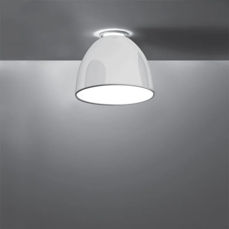 Gloss White Aluminum LED Bowl Ceiling Light 21.69"