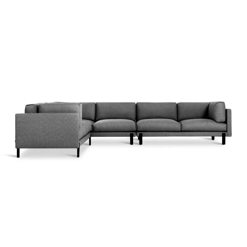 Silverlake XL Andorra Pewter Solid Pillow Back Sectional