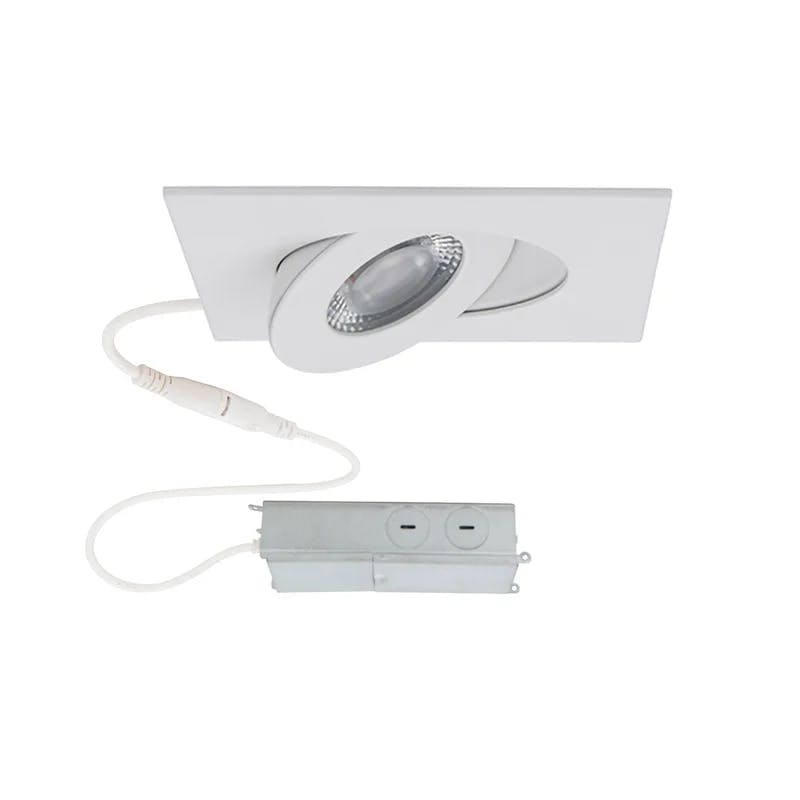 Lotos 3.5'' White Aluminum Canless LED Recessed Lighting Kit