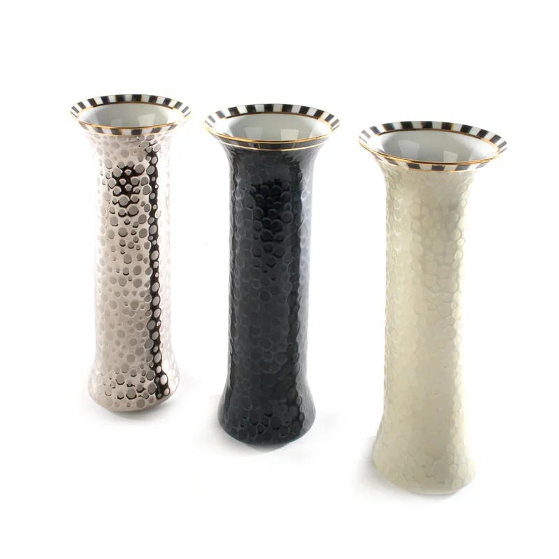 Mist SoHo Handcrafted Porcelain Vase in Platinum