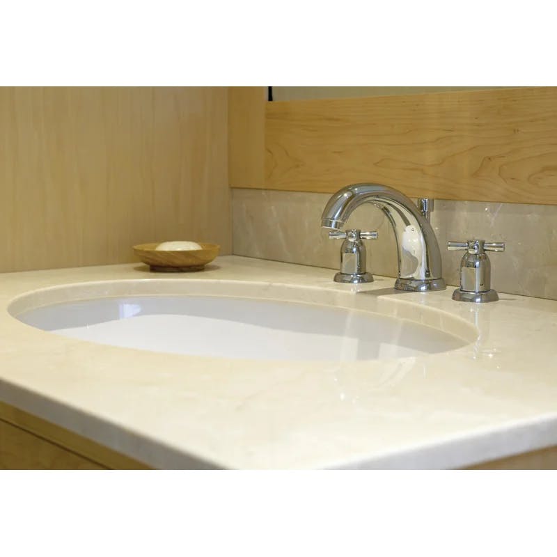 Transitional Polished Nickel Widespread Bathroom Faucet