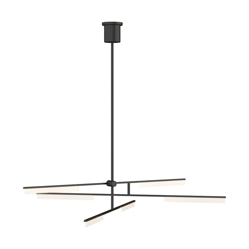 Nightshade Black Sputnik 3-Light LED Chandelier with Dimmable Feature