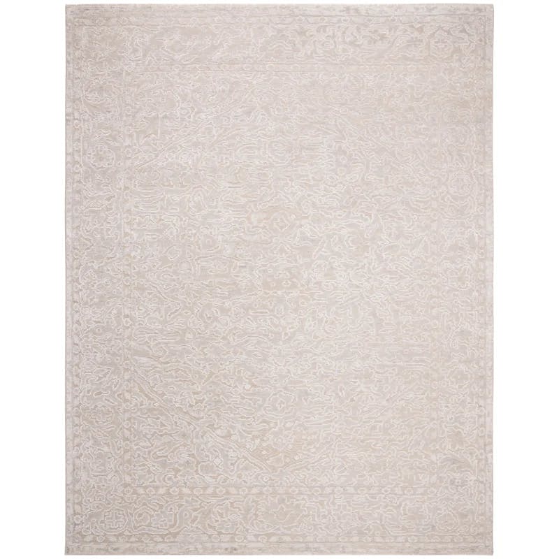 Centennial Silver Grey 8' x 10' Hand-Knotted Wool Blend Area Rug