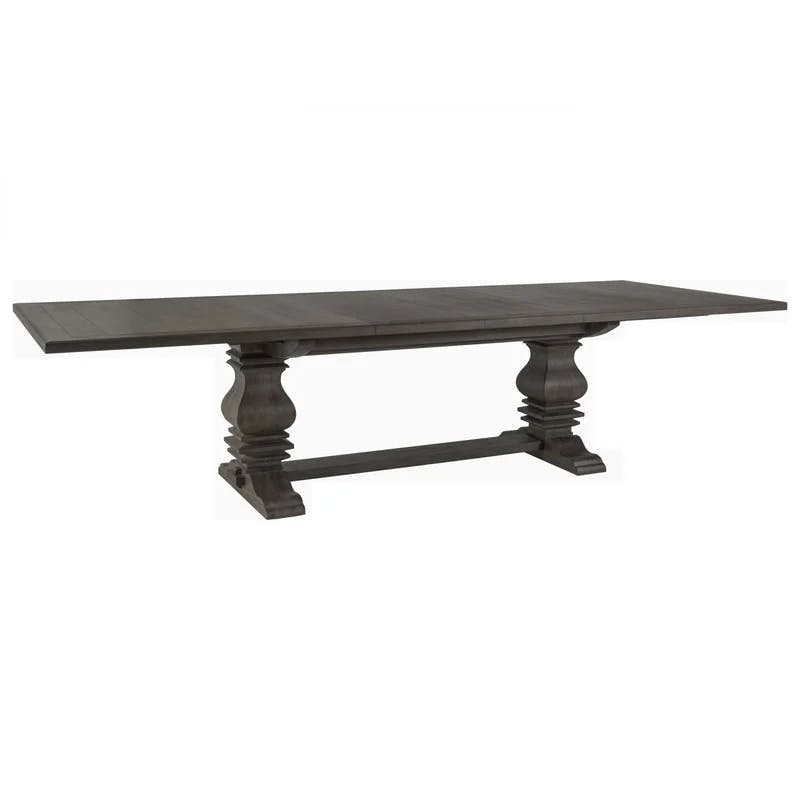 Traditional Extendable Mahogany Dining Table in Rich Brown