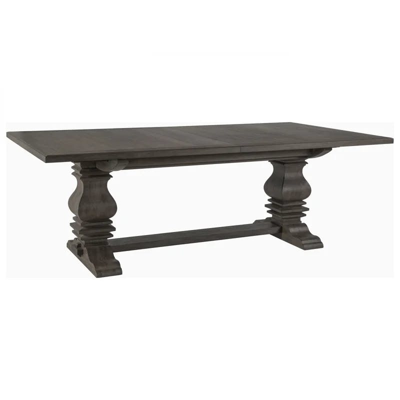 Traditional Extendable Mahogany Dining Table in Rich Brown
