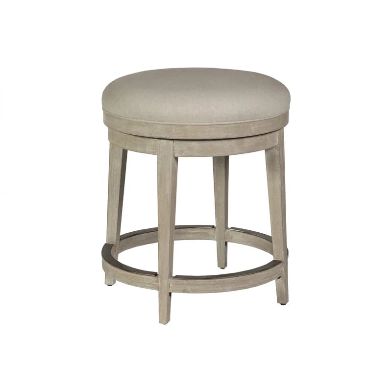 Bianco Traditional Backless Swivel Wood Counter Stool