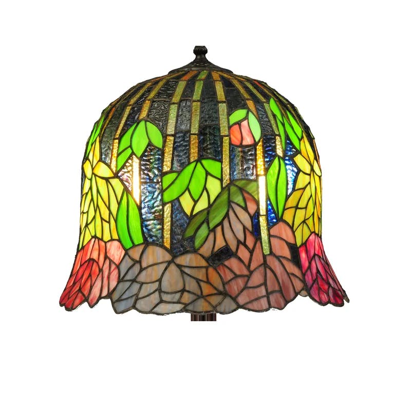 Tiffany-Inspired Black Currant Glass Bell Lamp Shade