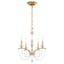 Heirloom Gold Priscilla 5-Light Crystal Chandelier with White Pearl Trim