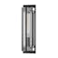 Hawkins Black Brass Dimmable 1-Light Wall Sconce with Clear Glass Tube Shade