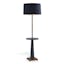 Cairo Aged Brass and Charcoal Black 60'' Tray Table Floor Lamp