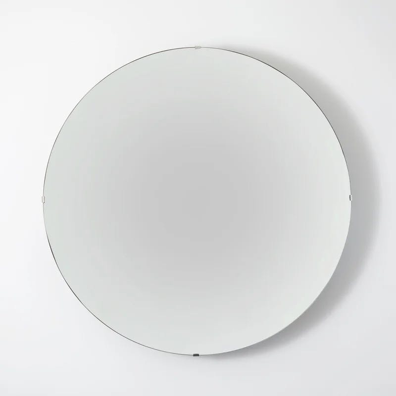 41'' Silver Glass Round Concave Wall Mirror