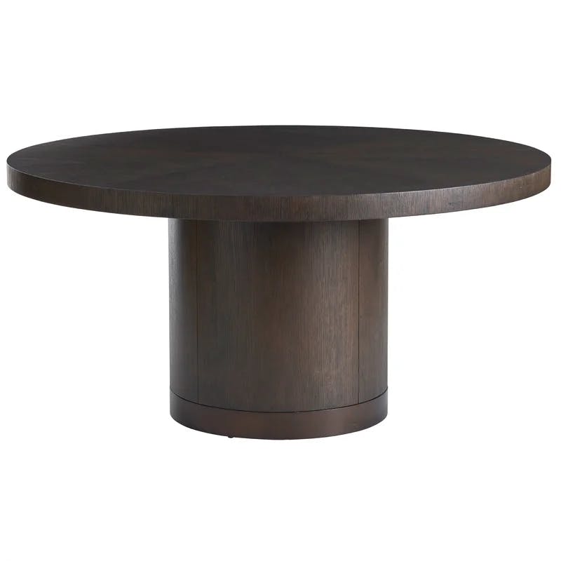 Contemporary Alpine Marble & Wood 60" Round Dining Table