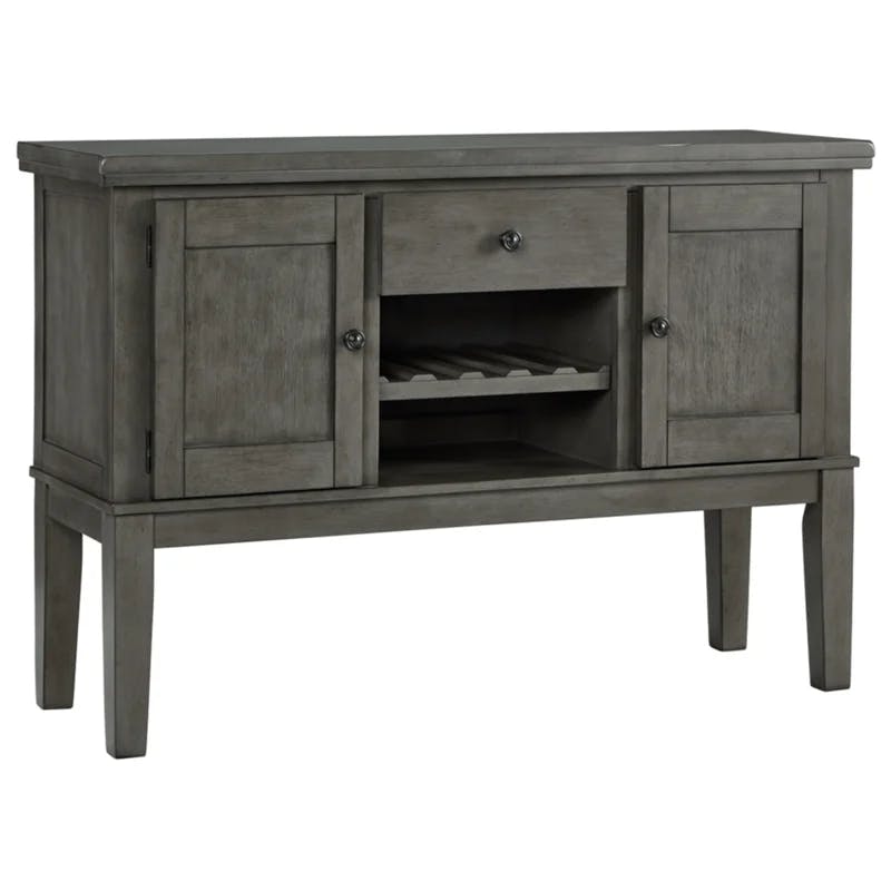 Hallanden 56'' Gray Transitional Sideboard with Wine Rack
