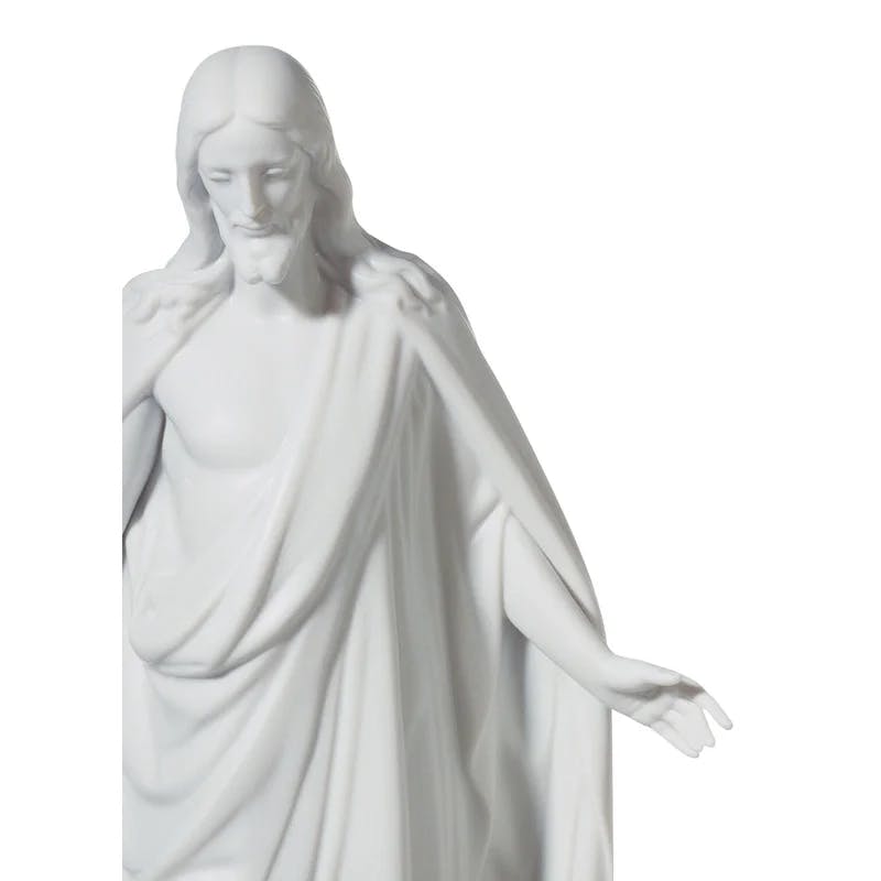 Matte White Porcelain Christ Statue for Valentine's Day