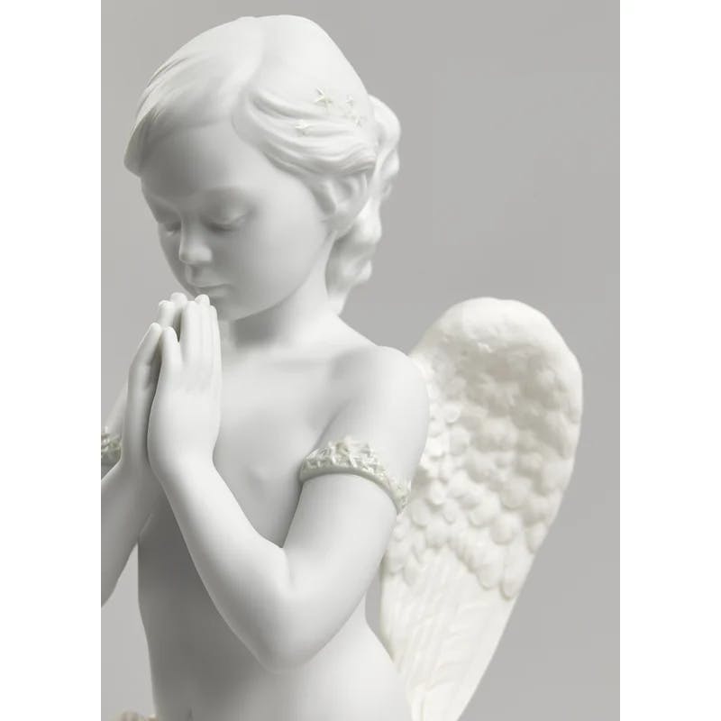 Heavenly Valencia Porcelain Angel Figurine in Painted Finish