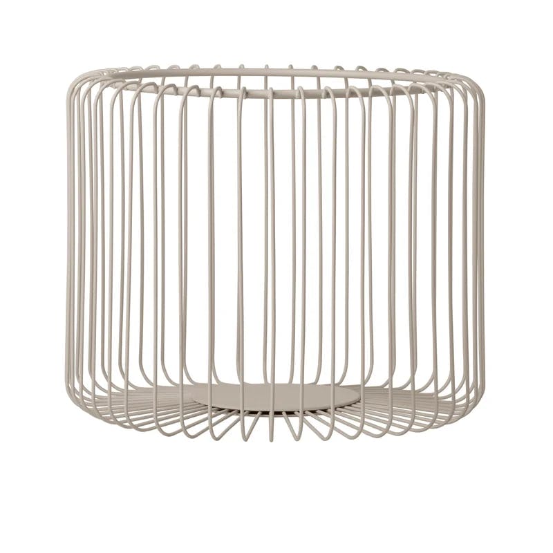 Estra Round Black Steel Wire Decorative Basket