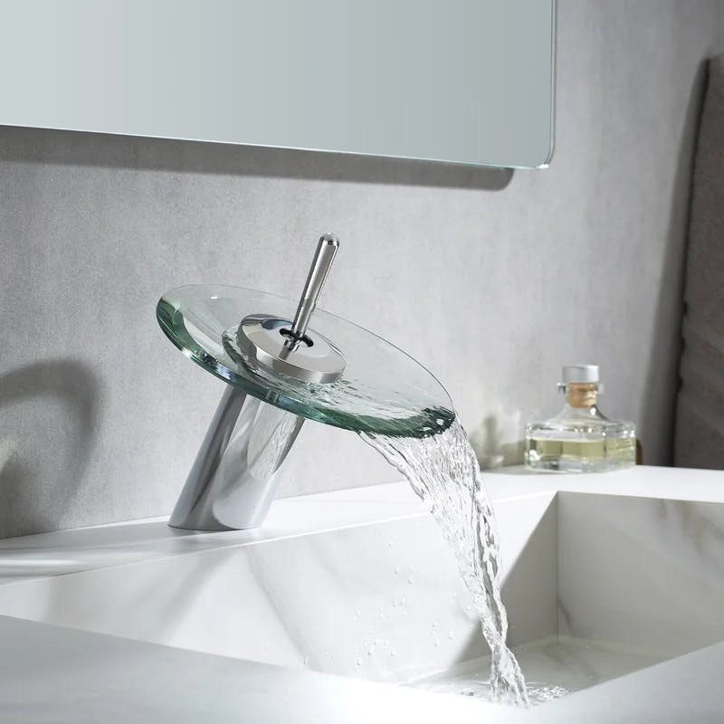 Torino Falls 7.1" Polished Chrome Ultra-Contemporary Bathroom Faucet