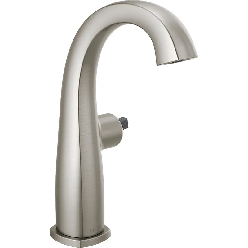Delta Stryke 9 1/2" Stainless Steel Single Hole Mid-Height Bathroom Faucet