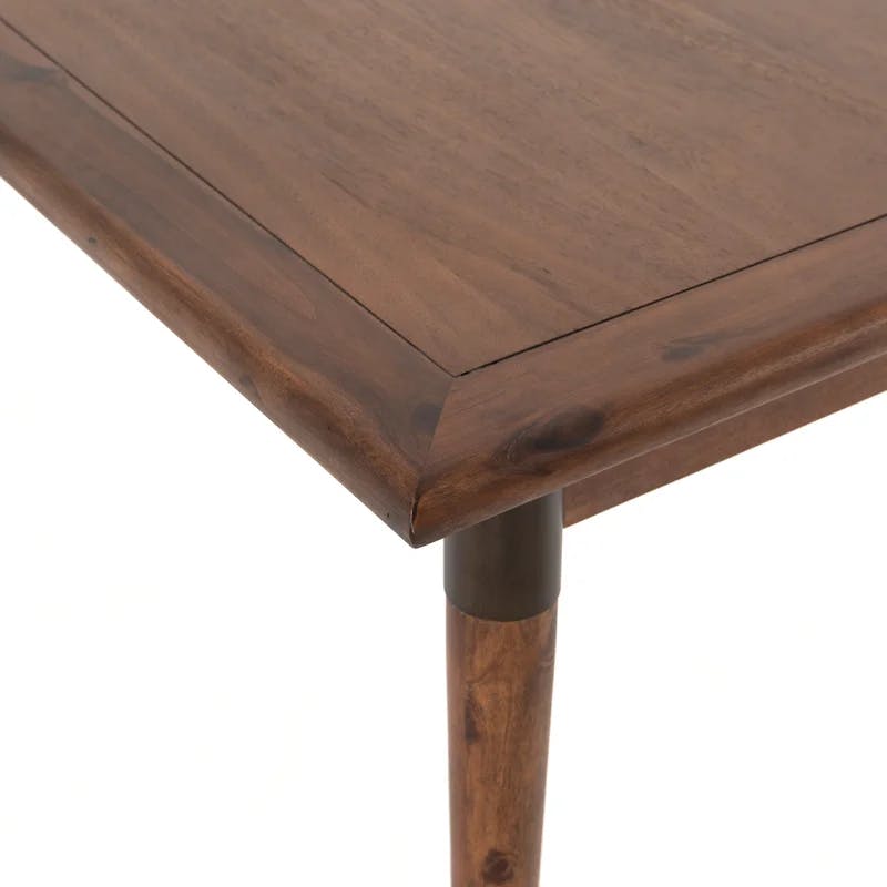 Scandinavian Inspired Extendable Dining Table in Classic Brown