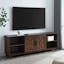 Classic Detailed 70'' Dark Walnut Media Console with Cabinet