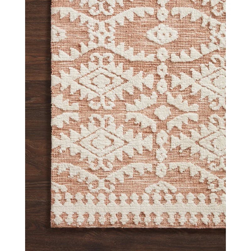 Yeshaia Ivory Synthetic 3'6" x 5'6" Contemporary Area Rug